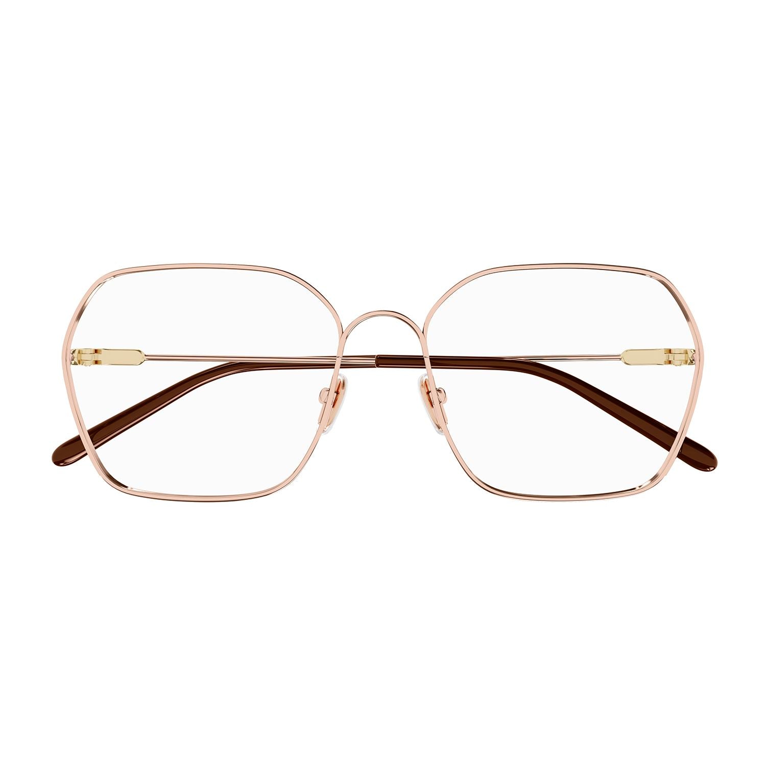 CH0208O Gold metal Optical Frames - Shiny Red Gold