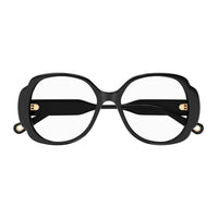 CH0196O Black recycled acetate Optical Frames - Shiny Solid Black