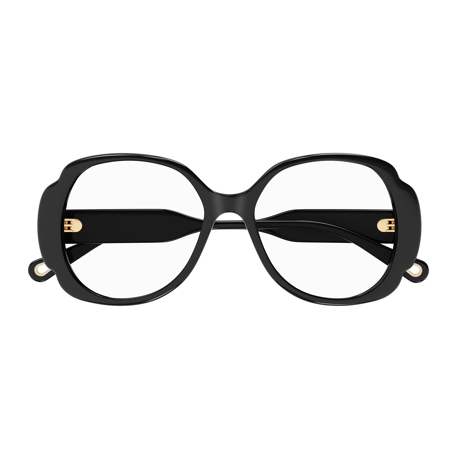 CH0196O Black recycled acetate Optical Frames - Shiny Solid Black