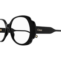 CH0196O Black recycled acetate Optical Frames - Shiny Solid Black