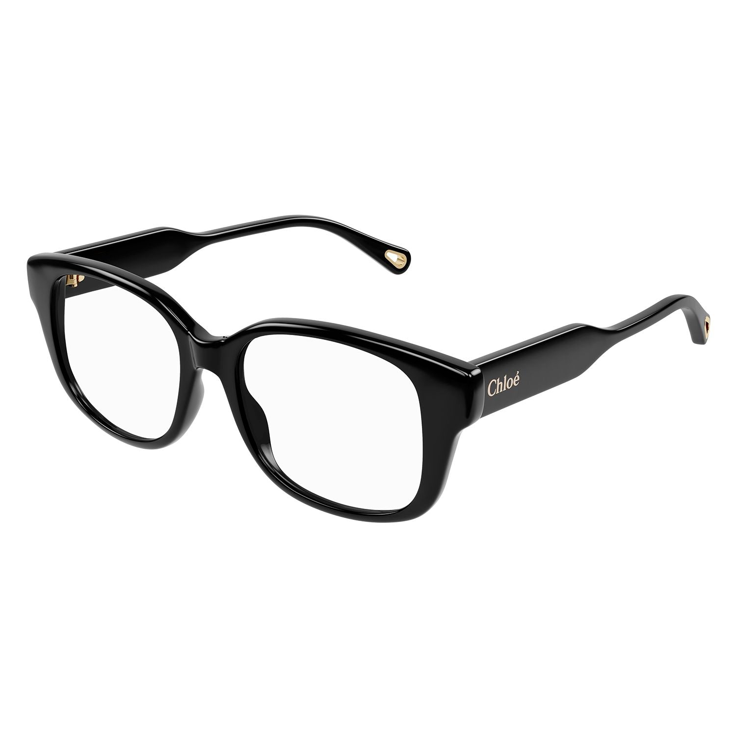 CH0198O Black recycled acetate Optical Frames - Shiny Solid Black