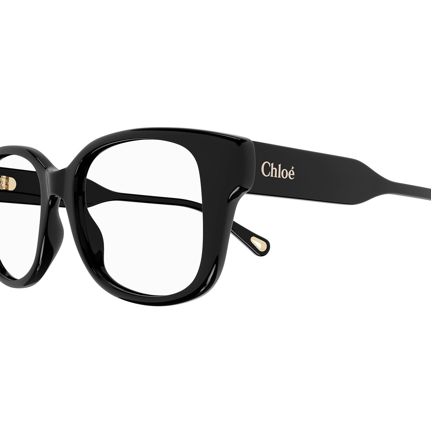 CH0198O Black recycled acetate Optical Frames - Shiny Solid Black