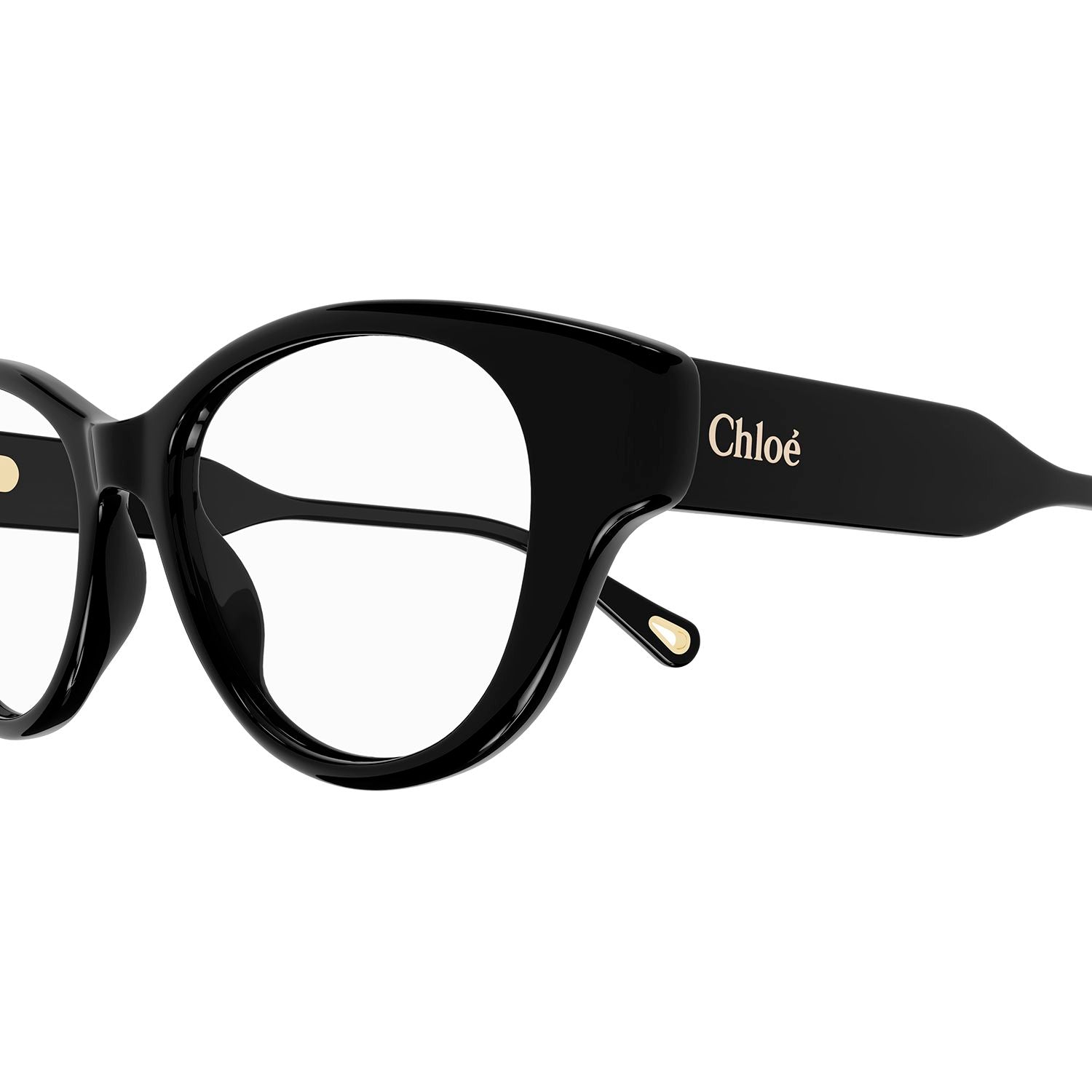 CH0199O Black recycled acetate Optical Frames - Shiny Solid Black