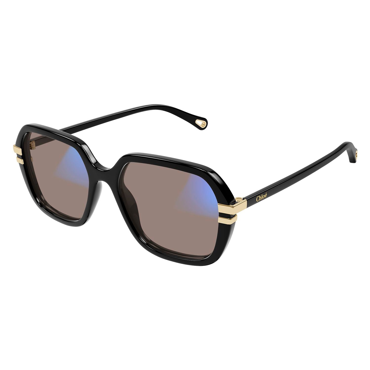 CH0205S Black recycled acetate Sunglasses - Shiny Solid Black &Shiny Medium Havana