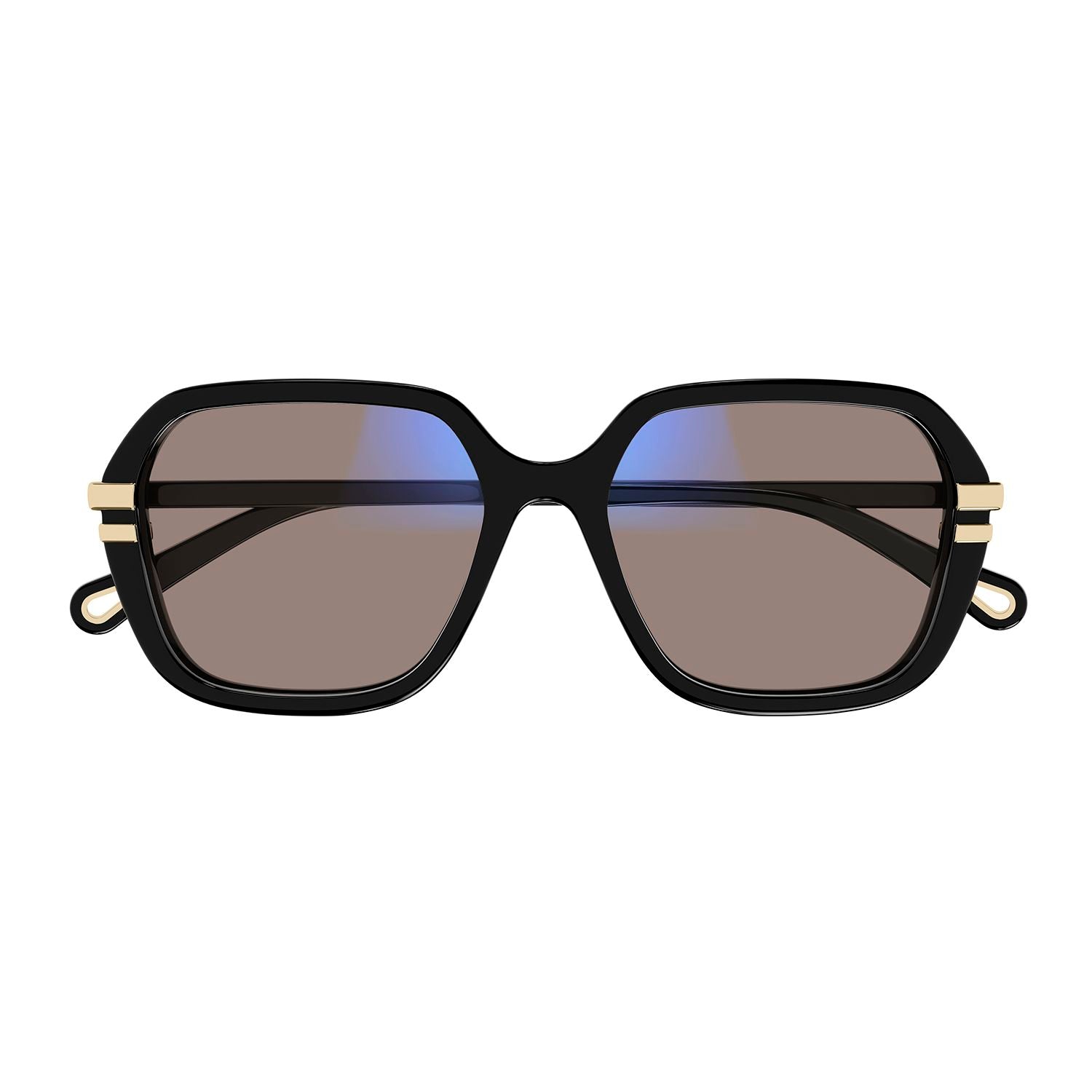 CH0205S Black recycled acetate Sunglasses - Shiny Solid Black &Shiny Medium Havana