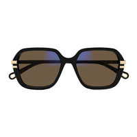 CH0205S Black recycled acetate Sunglasses - Shiny Solid Black &Shiny Medium Havana