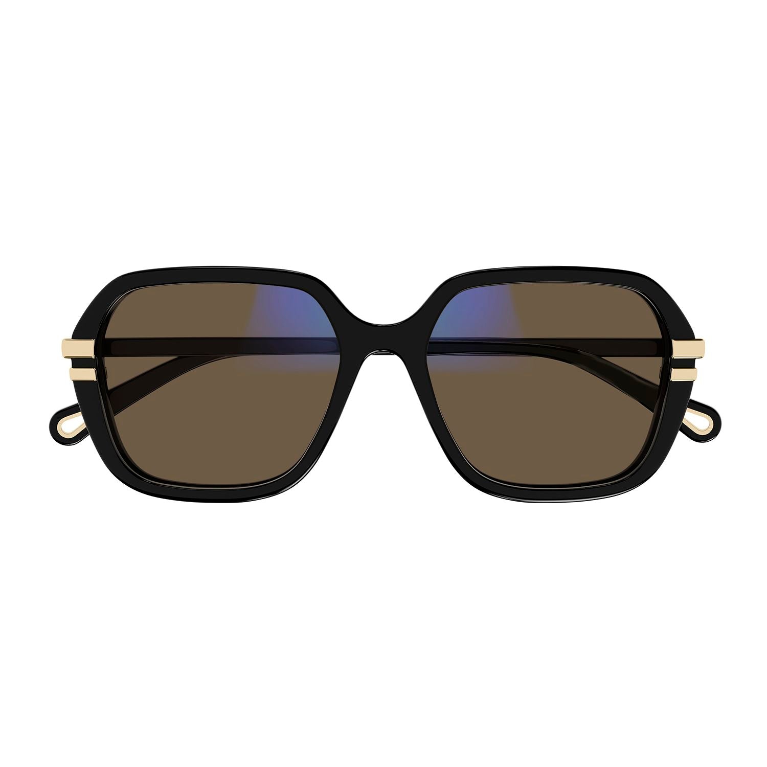 CH0205S Black recycled acetate Sunglasses - Shiny Solid Black &Shiny Medium Havana