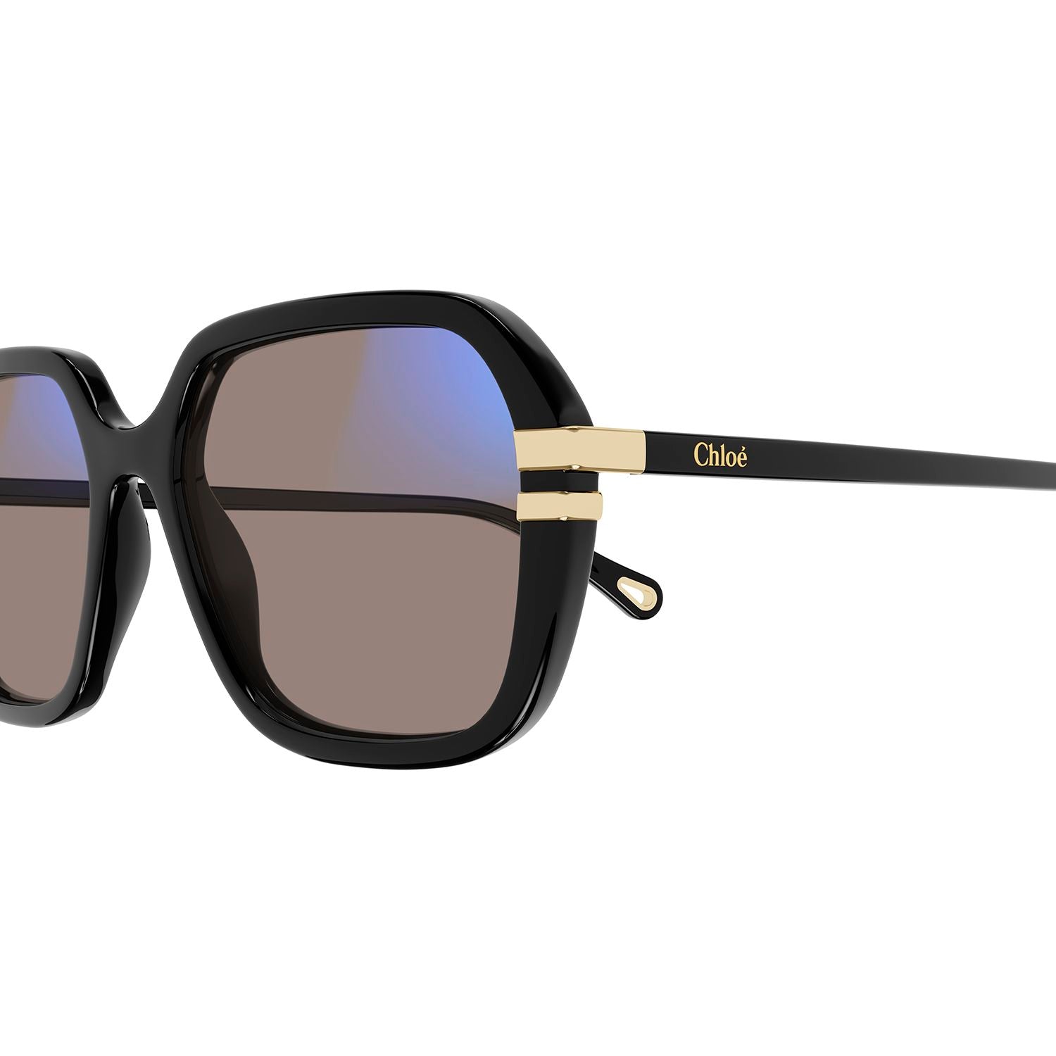 CH0205S Black recycled acetate Sunglasses - Shiny Solid Black &Shiny Medium Havana