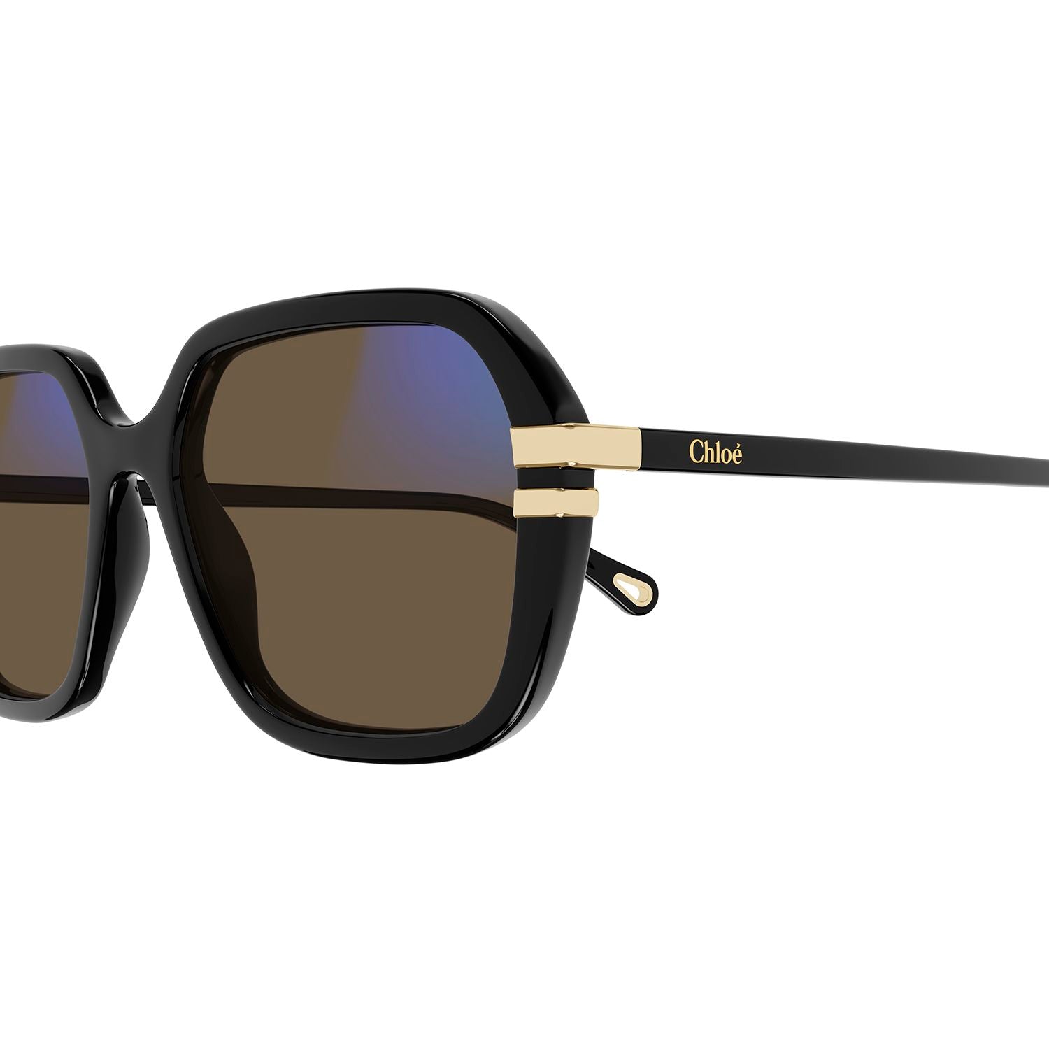 CH0205S Black recycled acetate Sunglasses - Shiny Solid Black &Shiny Medium Havana