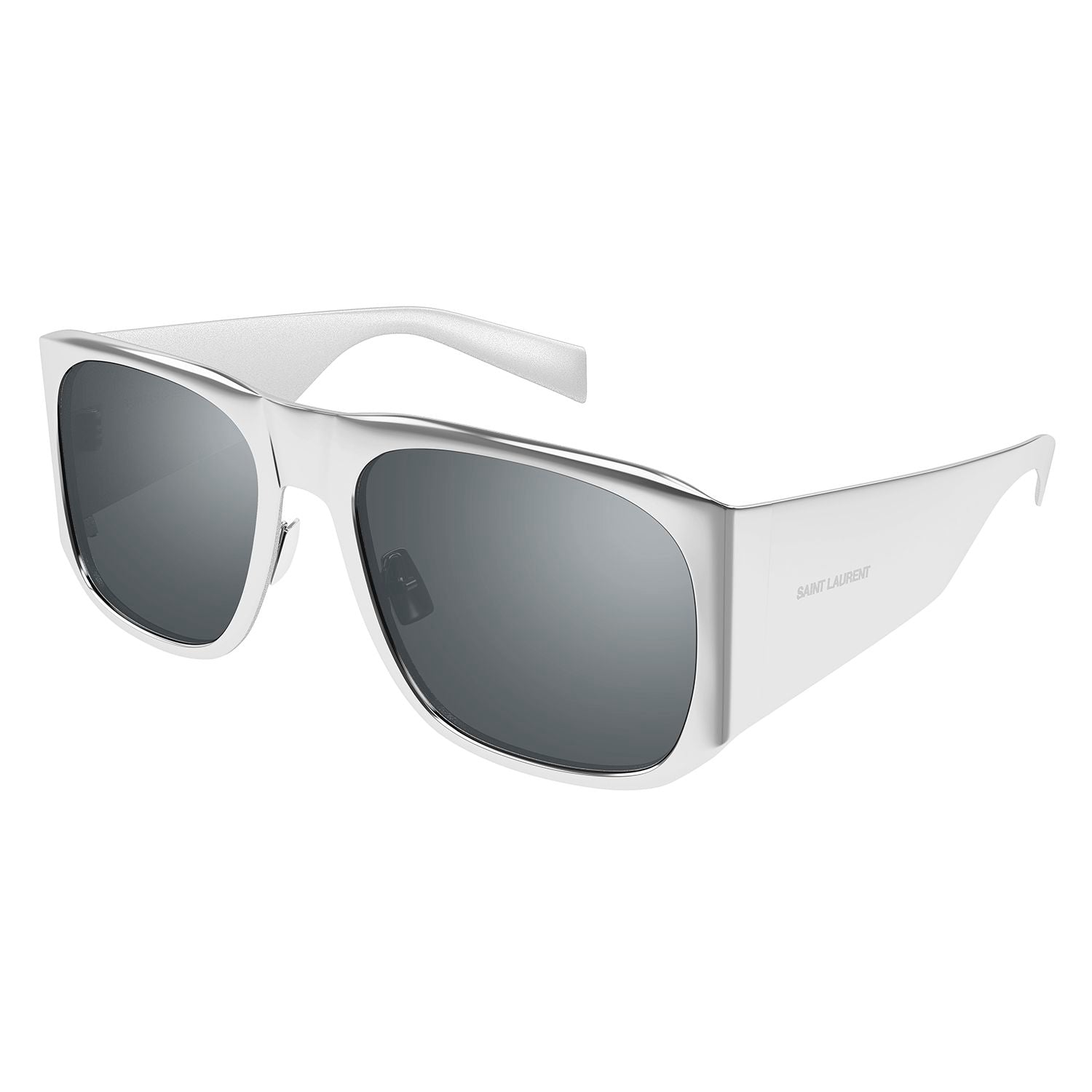 SL 636 Silver metal Sunglasses - Shiny Silver