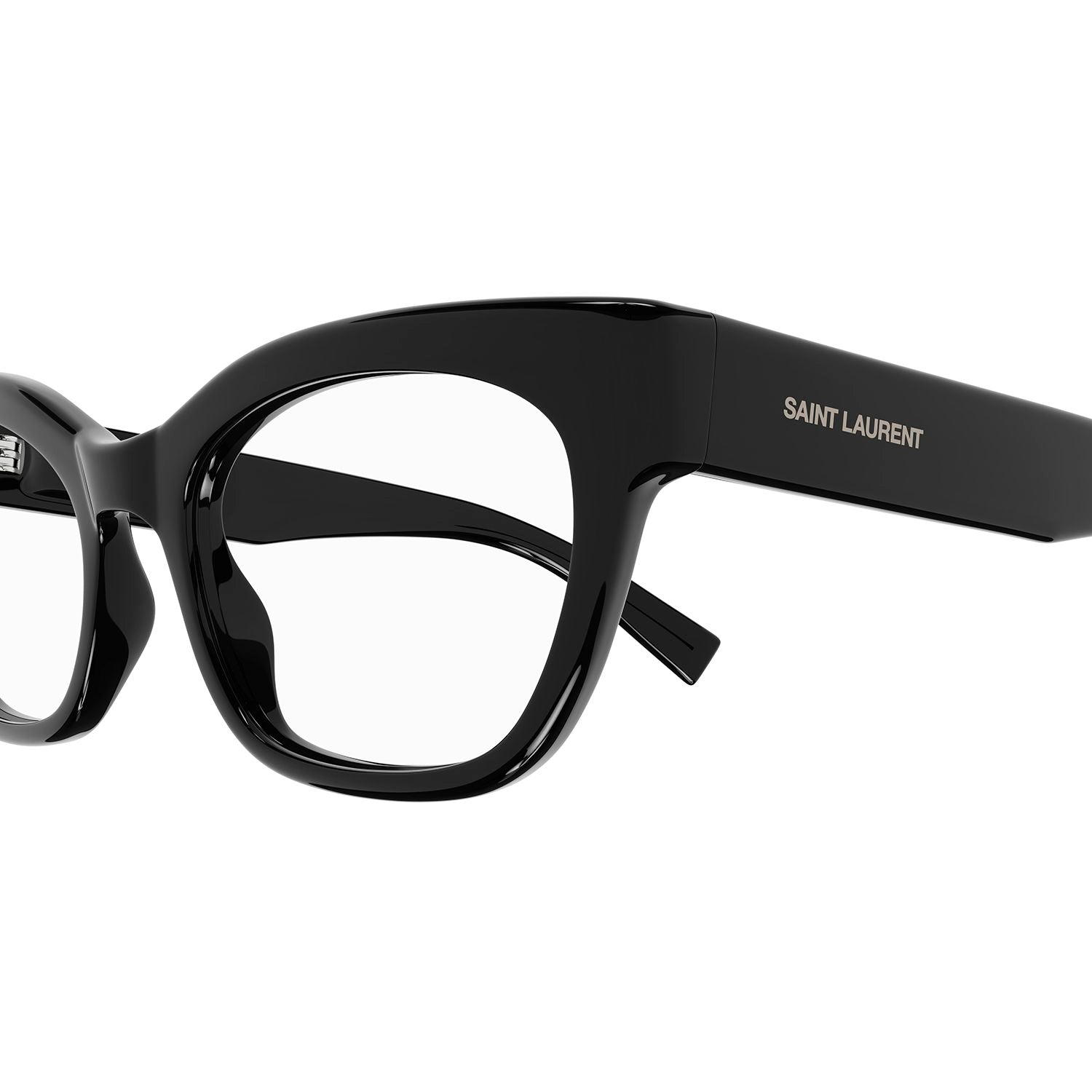 SL 643 Black recycled acetate Optical Frames - Shiny Solid Black