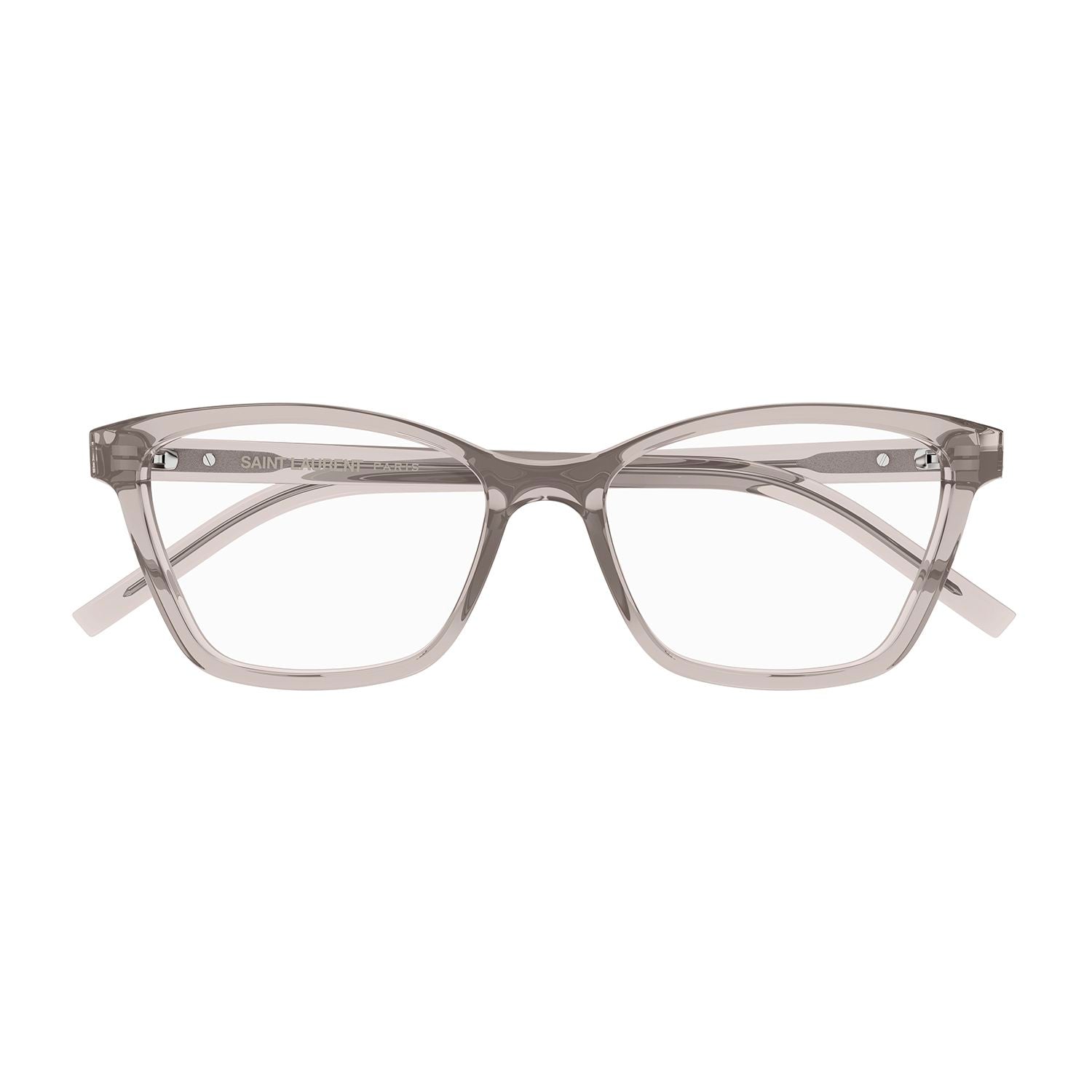 SL M128 Nude recycled acetate Optical Frames - Shiny Transparent Powder
