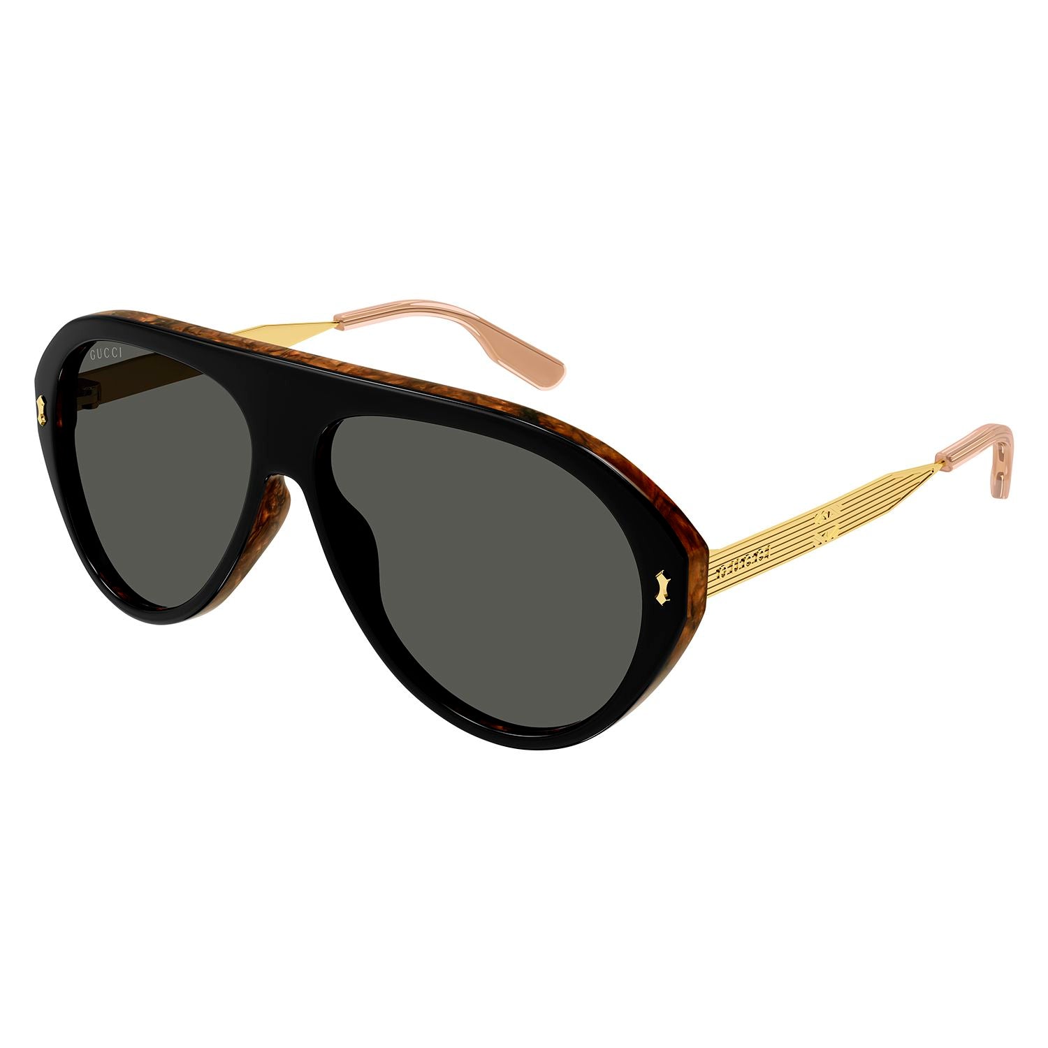 GG1515S Black recycled acetate Sunglasses - Shiny Bilayer Black & Radica