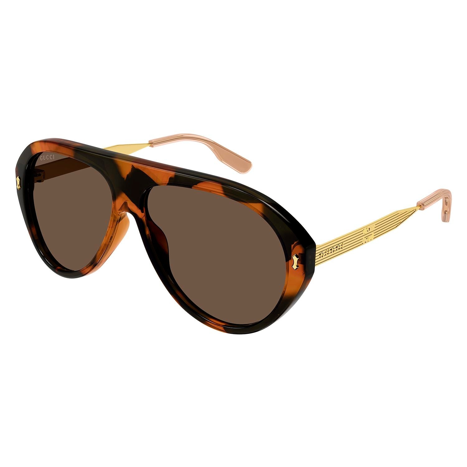 GG1515S Havana recycled acetate Sunglasses - Shiny Big Tartaruga