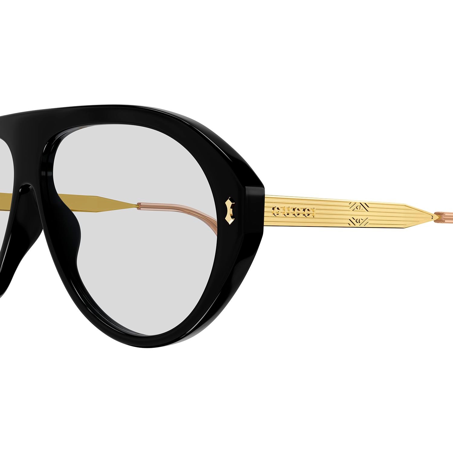 GG1515S Black recycled acetate Sunglasses - Shiny Solid Black