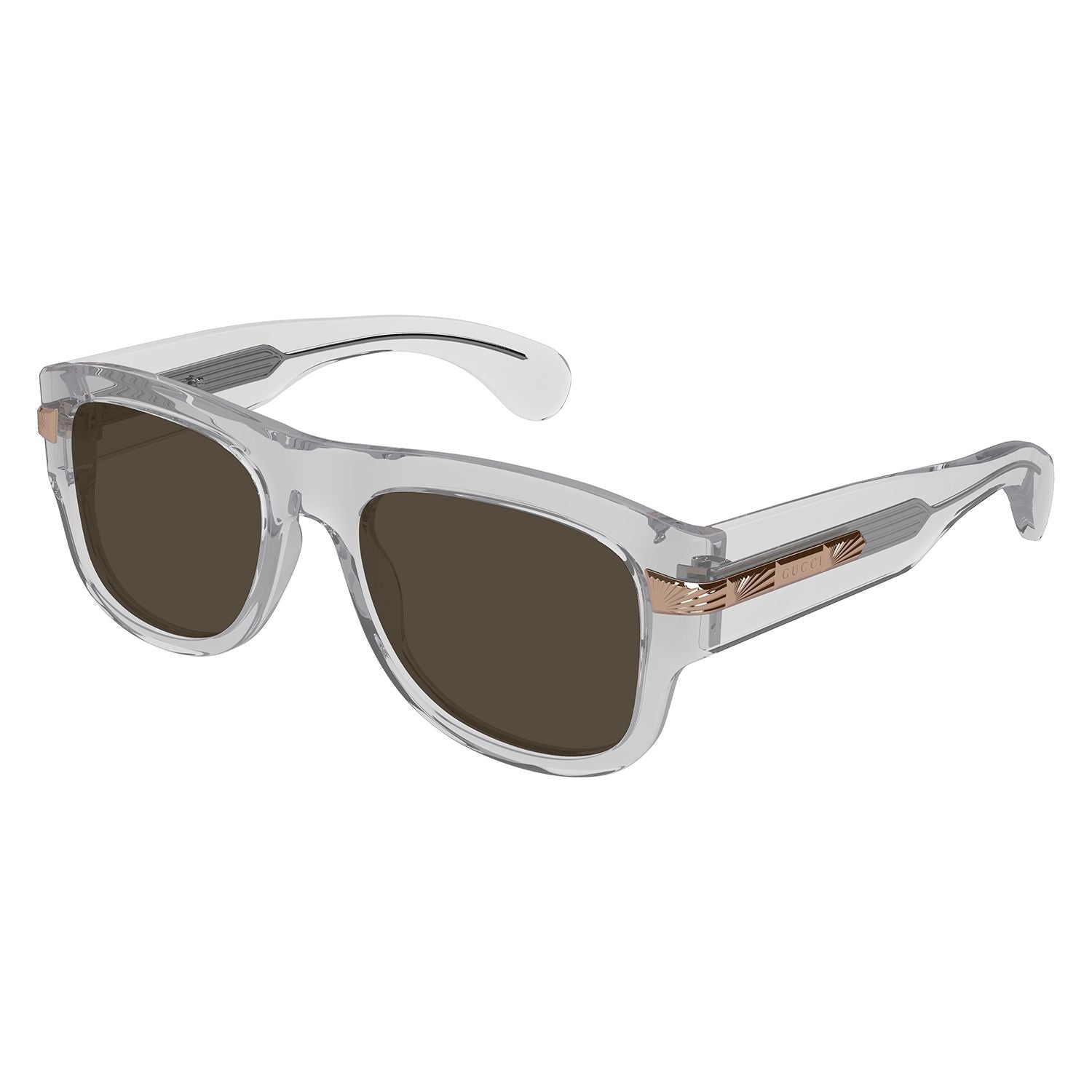 GG1517S Grey recycled acetate Sunglasses - Shiny Transparent & Cloudy Grey