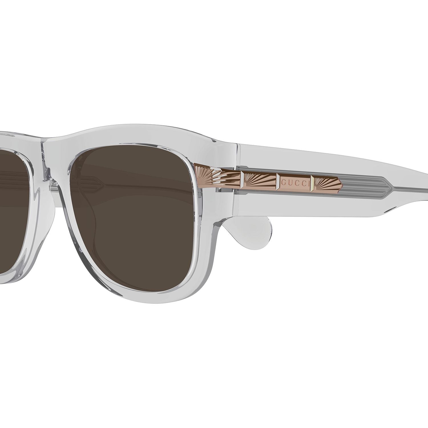 GG1517S Grey recycled acetate Sunglasses - Shiny Transparent & Cloudy Grey