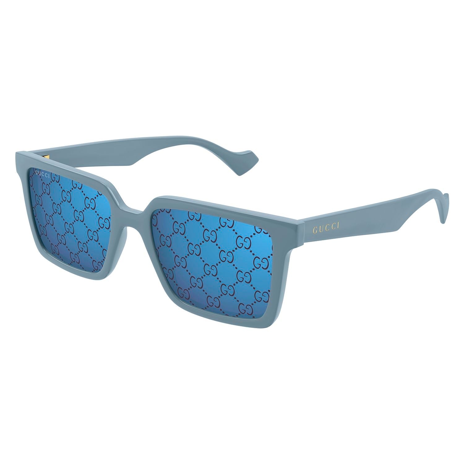 GG1540S Light-Blue injection Sunglasses - Shiny Solid Dusty Light Blue