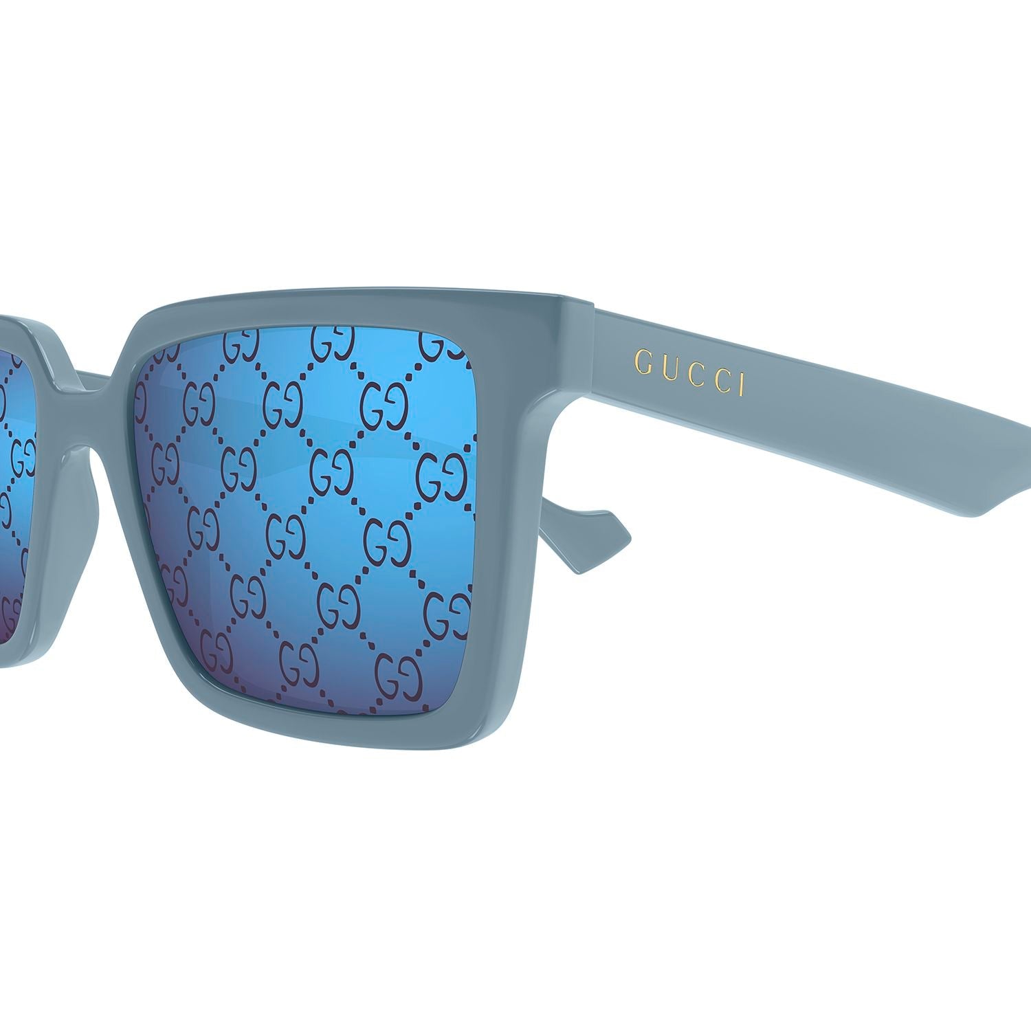 GG1540S Light-Blue injection Sunglasses - Shiny Solid Dusty Light Blue