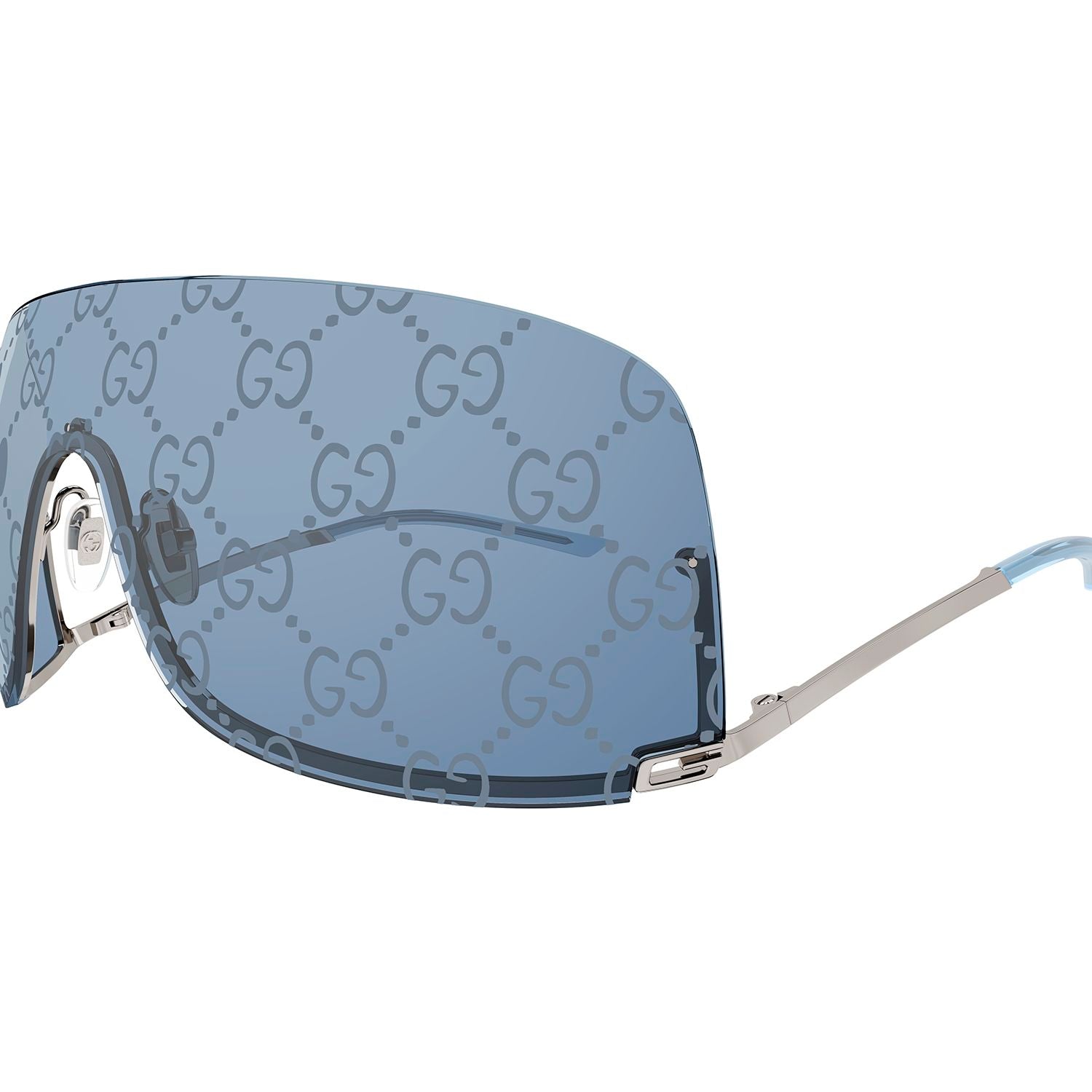 GG1560S Grey metal Sunglasses - Shiny Transparent Light Grey