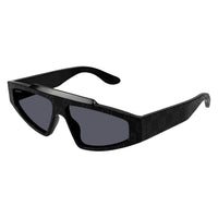 GG1591S Black Guccissima laser pattern recycled acetate Sunglasses - Shiny Solid Black