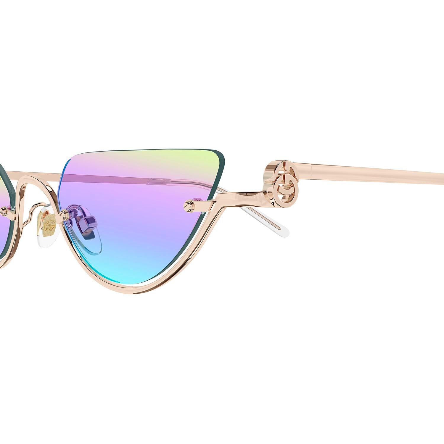 GG1603S Gold metal Sunglasses - Shiny Rose Gold