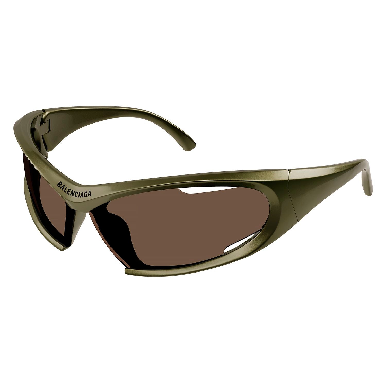 BB0318S Green bio injection Sunglasses - Shiny Solid Metallic Mud
