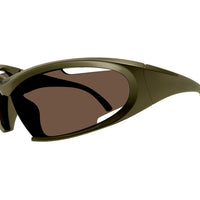 BB0318S Green bio injection Sunglasses - Shiny Solid Metallic Mud