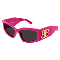 BB0321S Pink recycled acetate Sunglasses - Shiny Solid Bright Pink