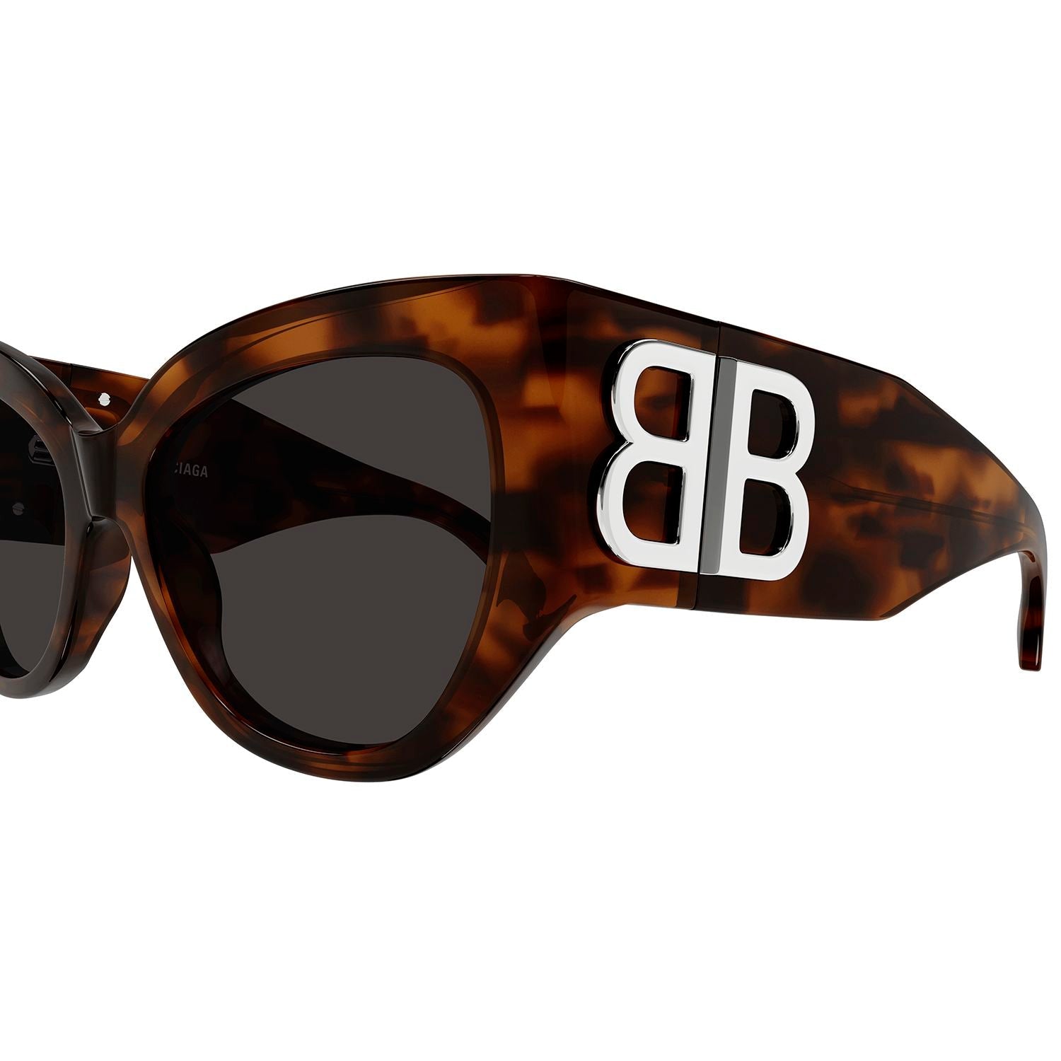 BB0322S Havana recycled acetate Sunglasses - Shiny Stretched havana