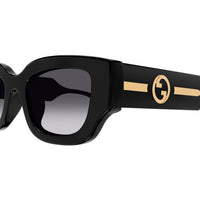 GG1558SK Black injection Sunglasses - Shiny Black