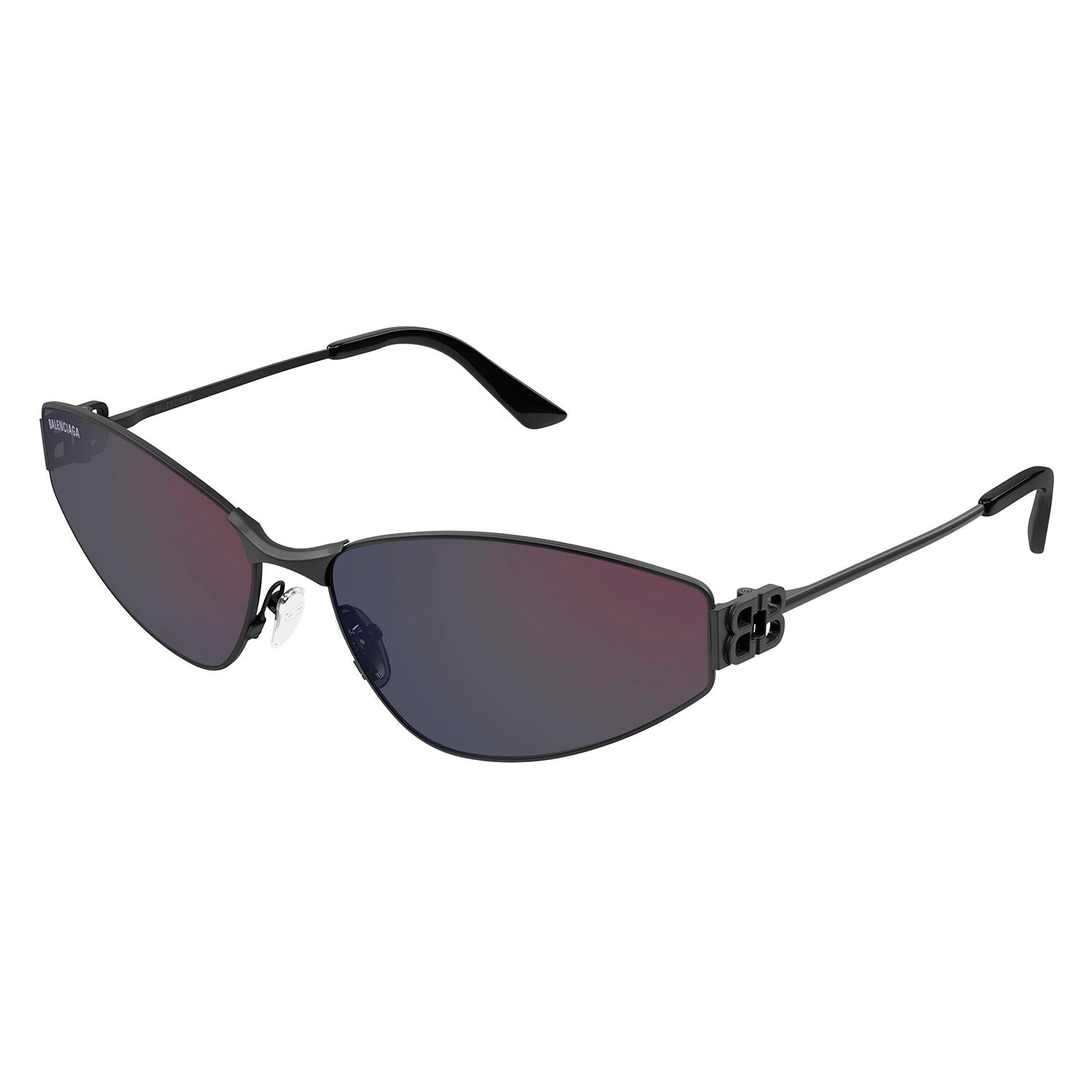 BB0335S Ruthenium metal Sunglasses - Shiny Dark Ruthenium
