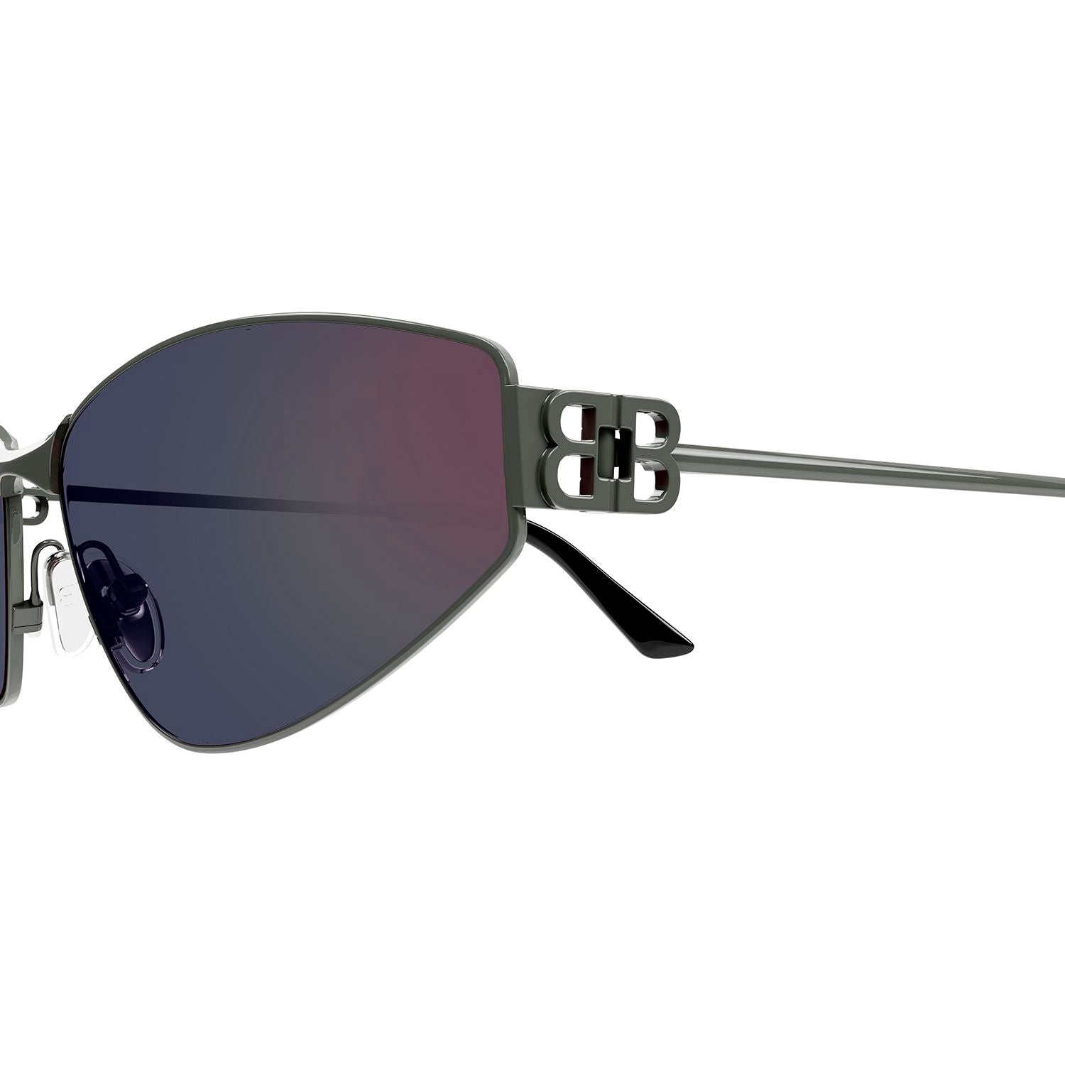 BB0335S Ruthenium metal Sunglasses - Shiny Dark Ruthenium