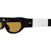 GG1635S Black recycled acetate Sunglasses - Shiny Solid Black