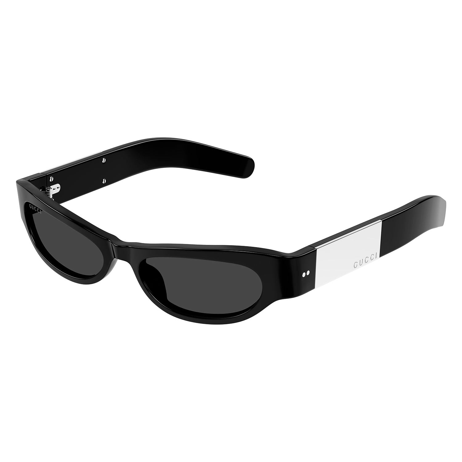 GG1635S Black recycled acetate Sunglasses - Shiny Solid Black