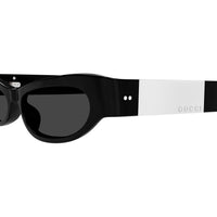 GG1635S Black recycled acetate Sunglasses - Shiny Solid Black
