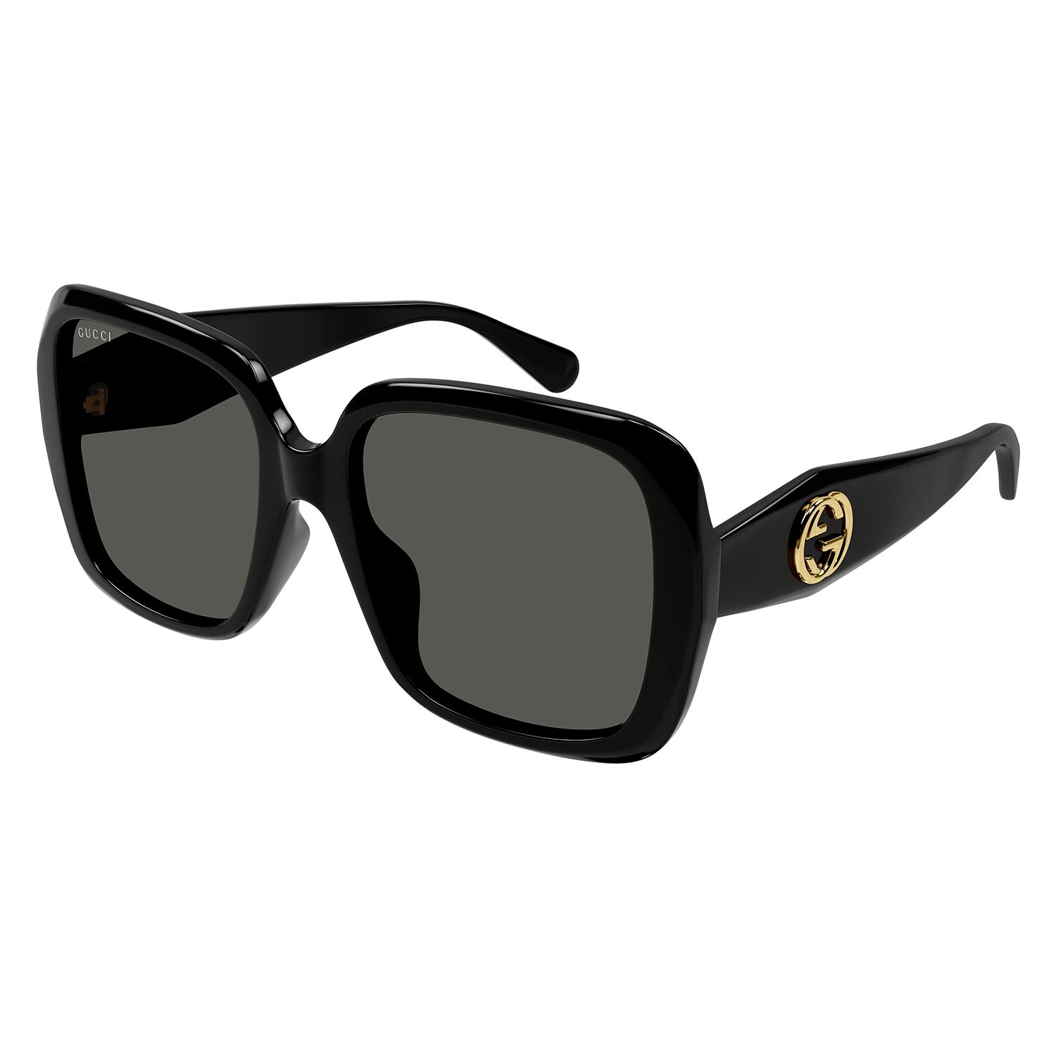 GG1629SA Black recycled acetate Sunglasses - Shiny Black