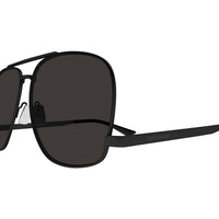 SL 653 Leon Black metal Sunglasses - Semimatte Black