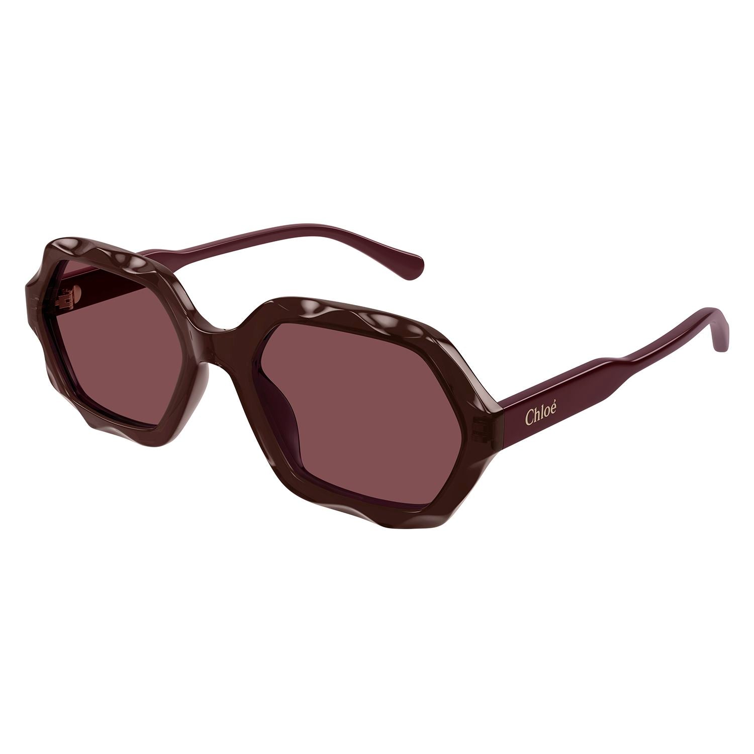 CH0227S Violet recycled acetate Sunglasses - Shiny Transparent Dark Mauve
