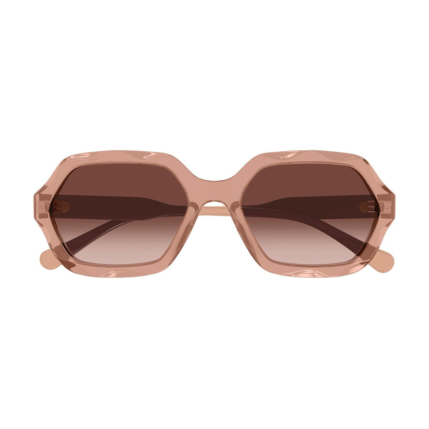 CH0227S Brown recycled acetate Sunglasses - Shiny Transparent Light Brown