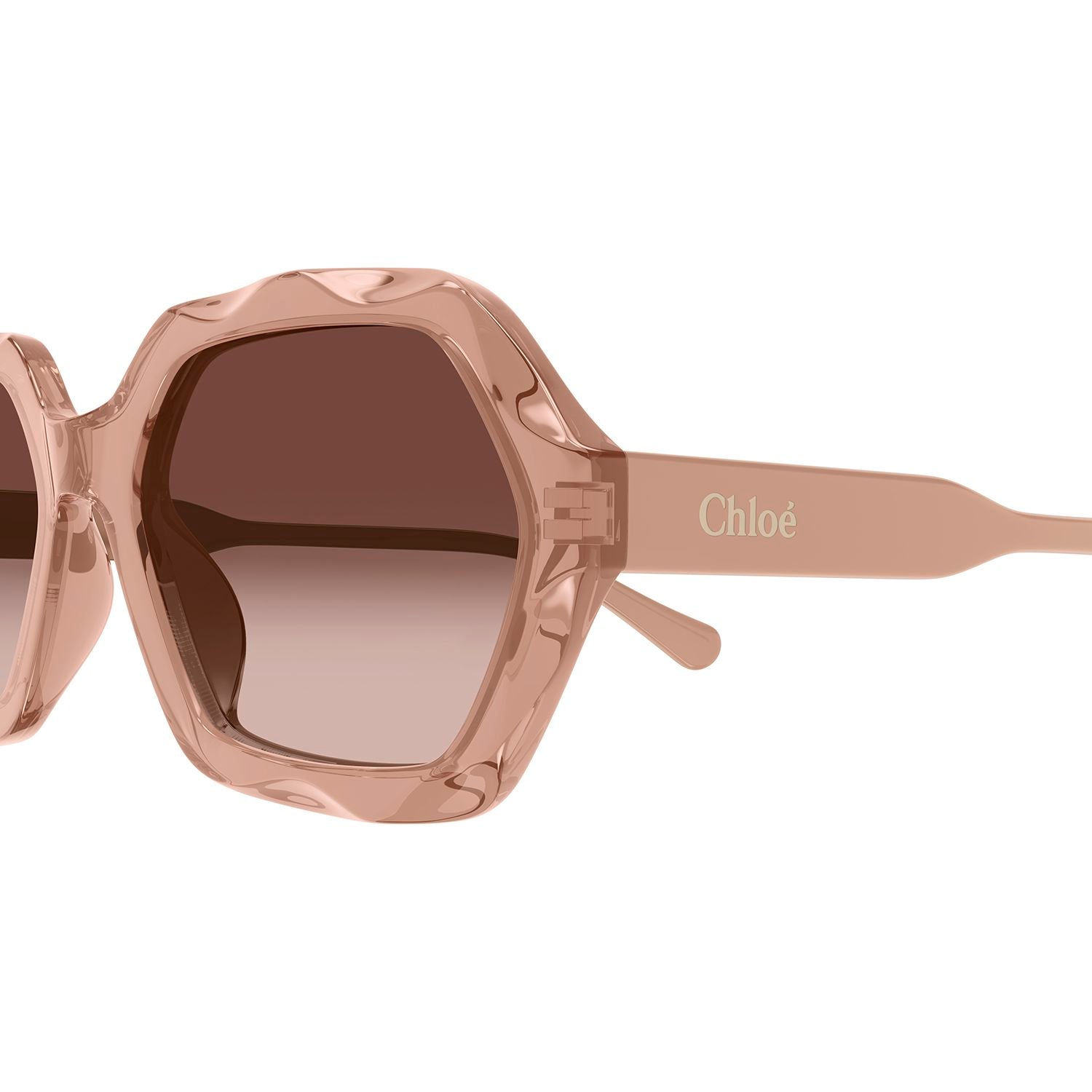 CH0227S Brown recycled acetate Sunglasses - Shiny Transparent Light Brown