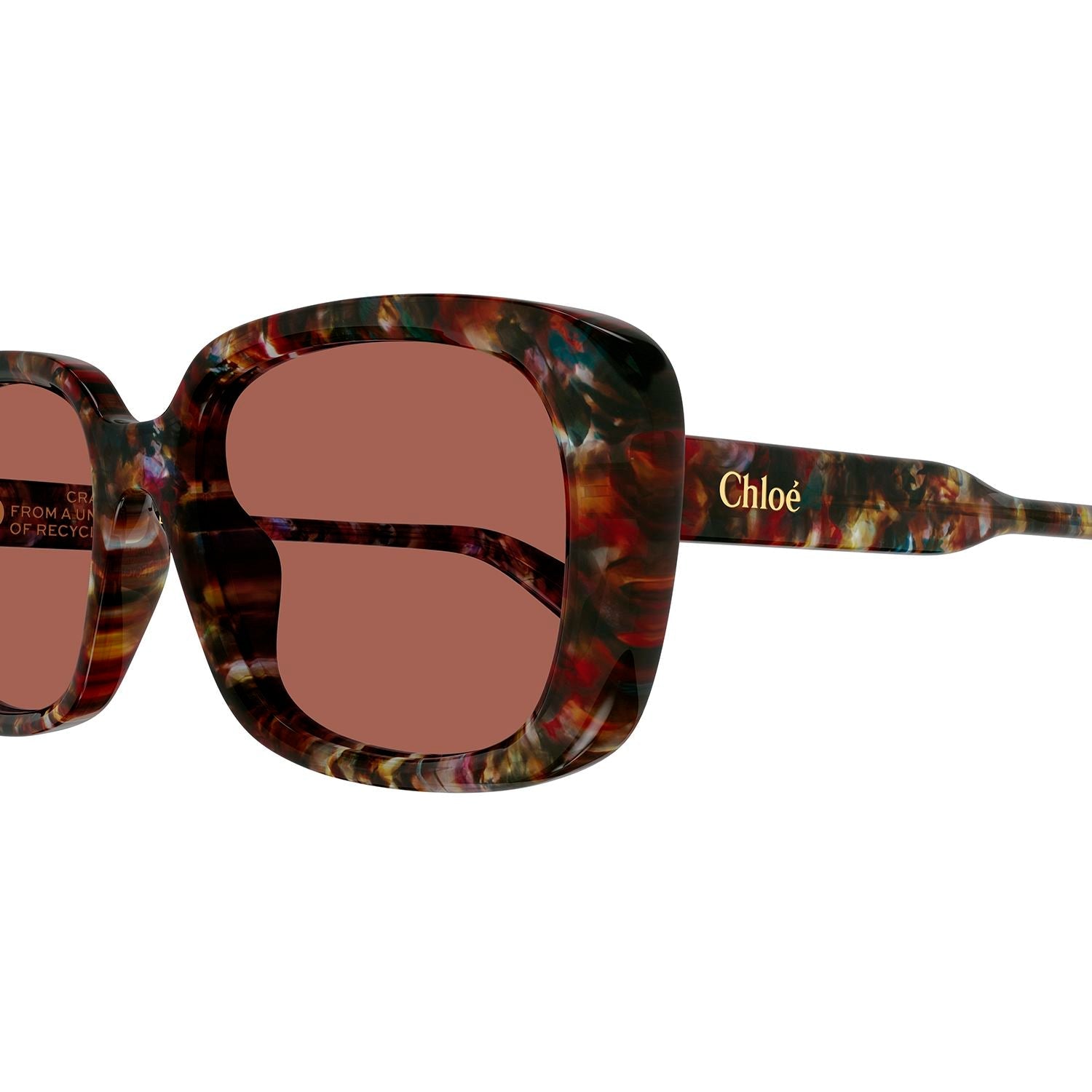 CH0225SK Havana recycled acetate Sunglasses - Harlequin Havana