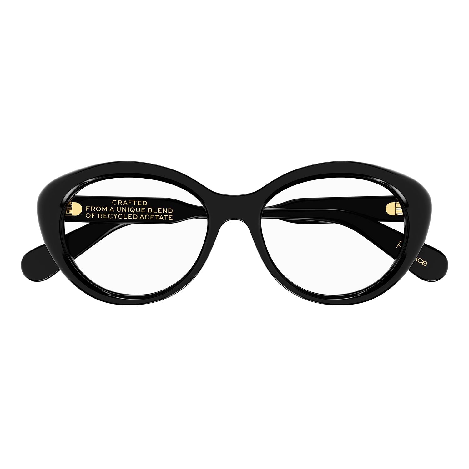 CH0223O Black recycled acetate Optical Frames - Shiny Solid Black
