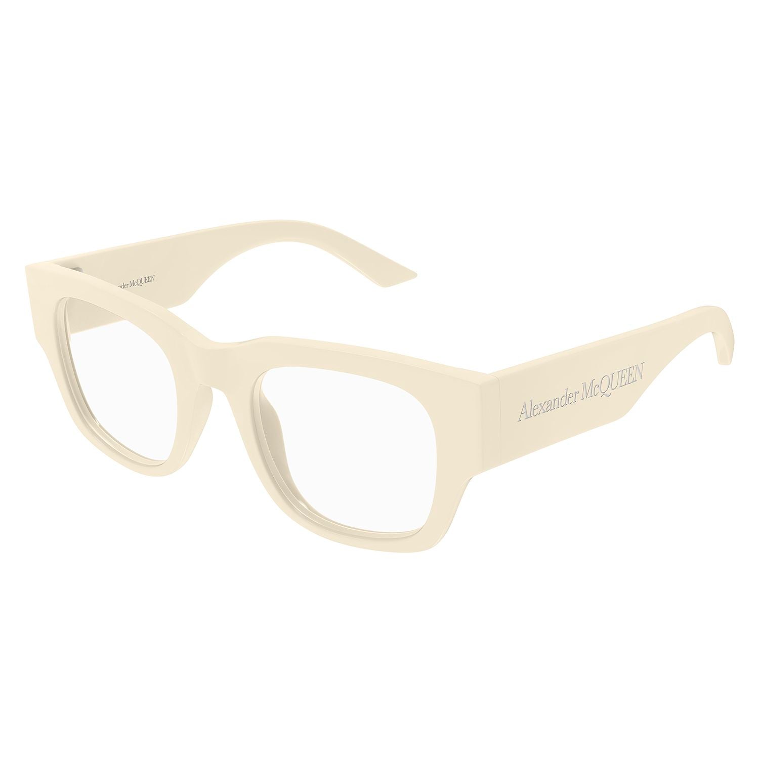 AM0455O Ivory recycled acetate Optical Frames - Shiny Solid Ivory