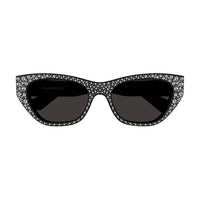 AM0465S Black swarovsky cristals & recycled acetate Sunglasses - Shiny Black