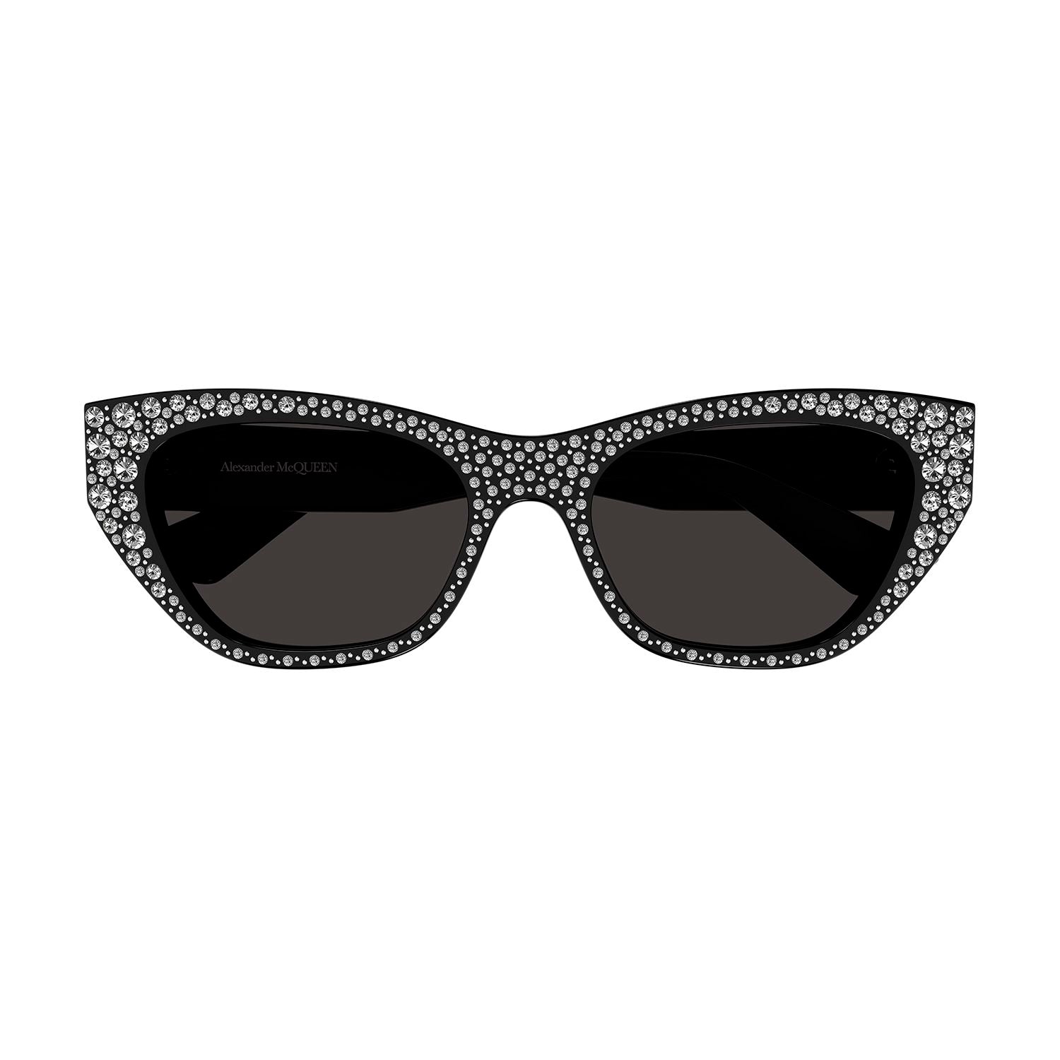 AM0465S Black swarovsky cristals & recycled acetate Sunglasses - Shiny Black