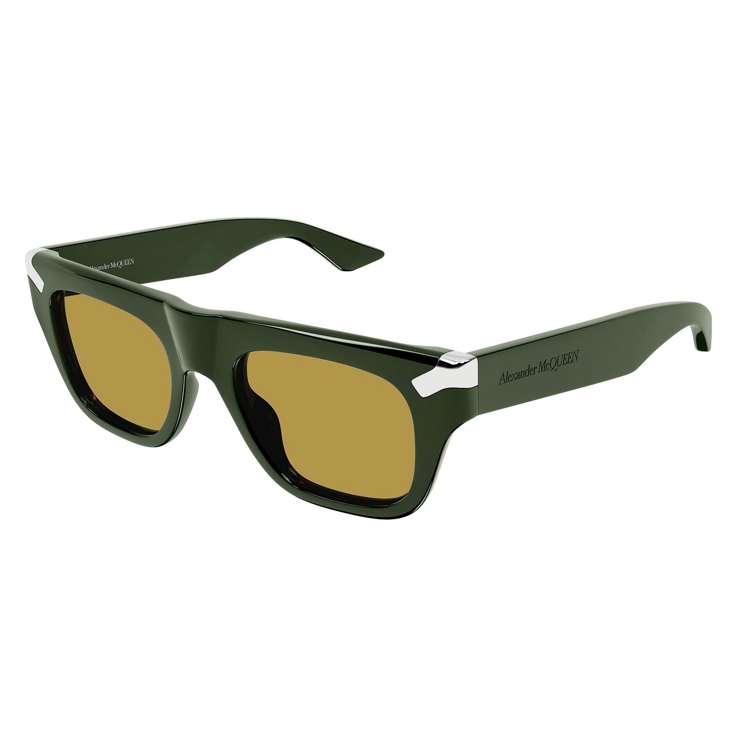 AM0441S Green recycled acetate Sunglasses - Shiny Solid Dark Green