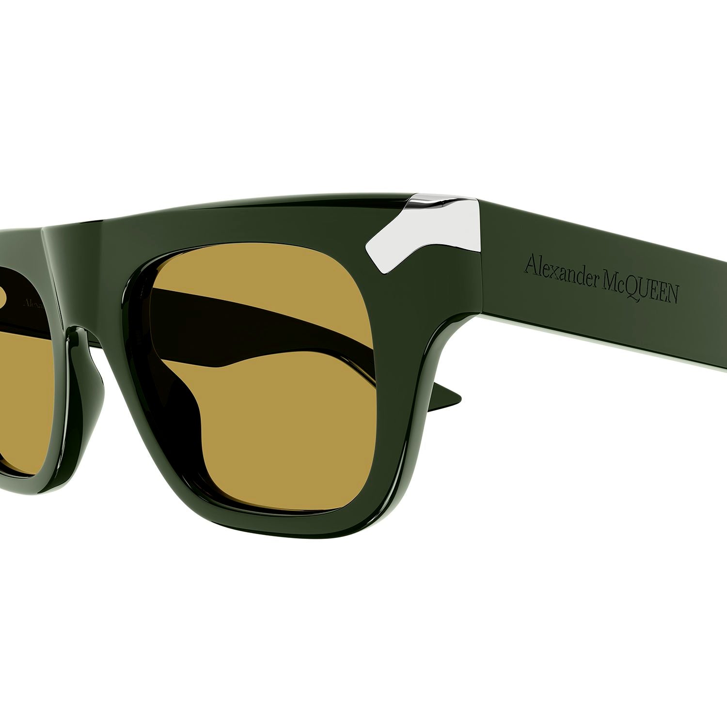 AM0441S Green recycled acetate Sunglasses - Shiny Solid Dark Green