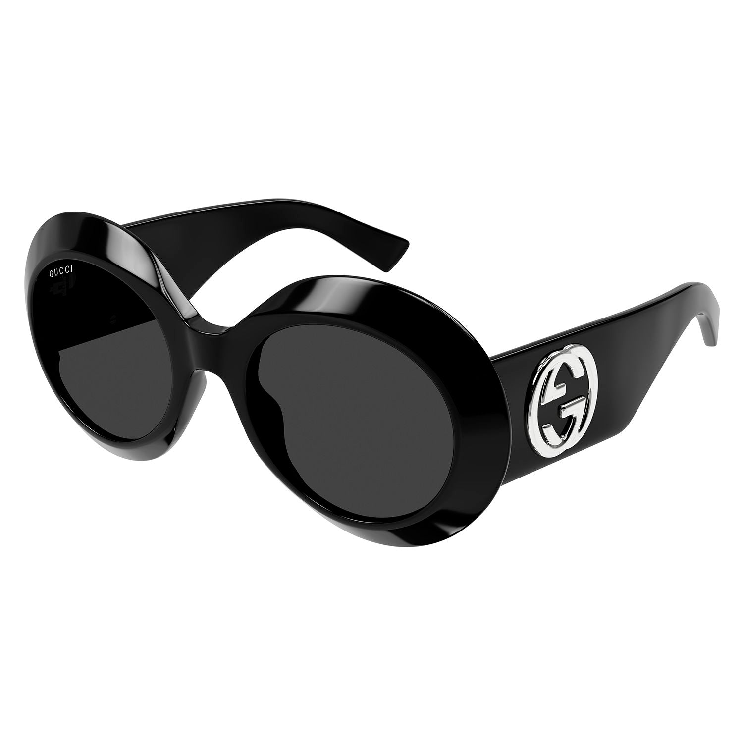 GG1647S Black recycled acetate Sunglasses - Shiny Solid Black