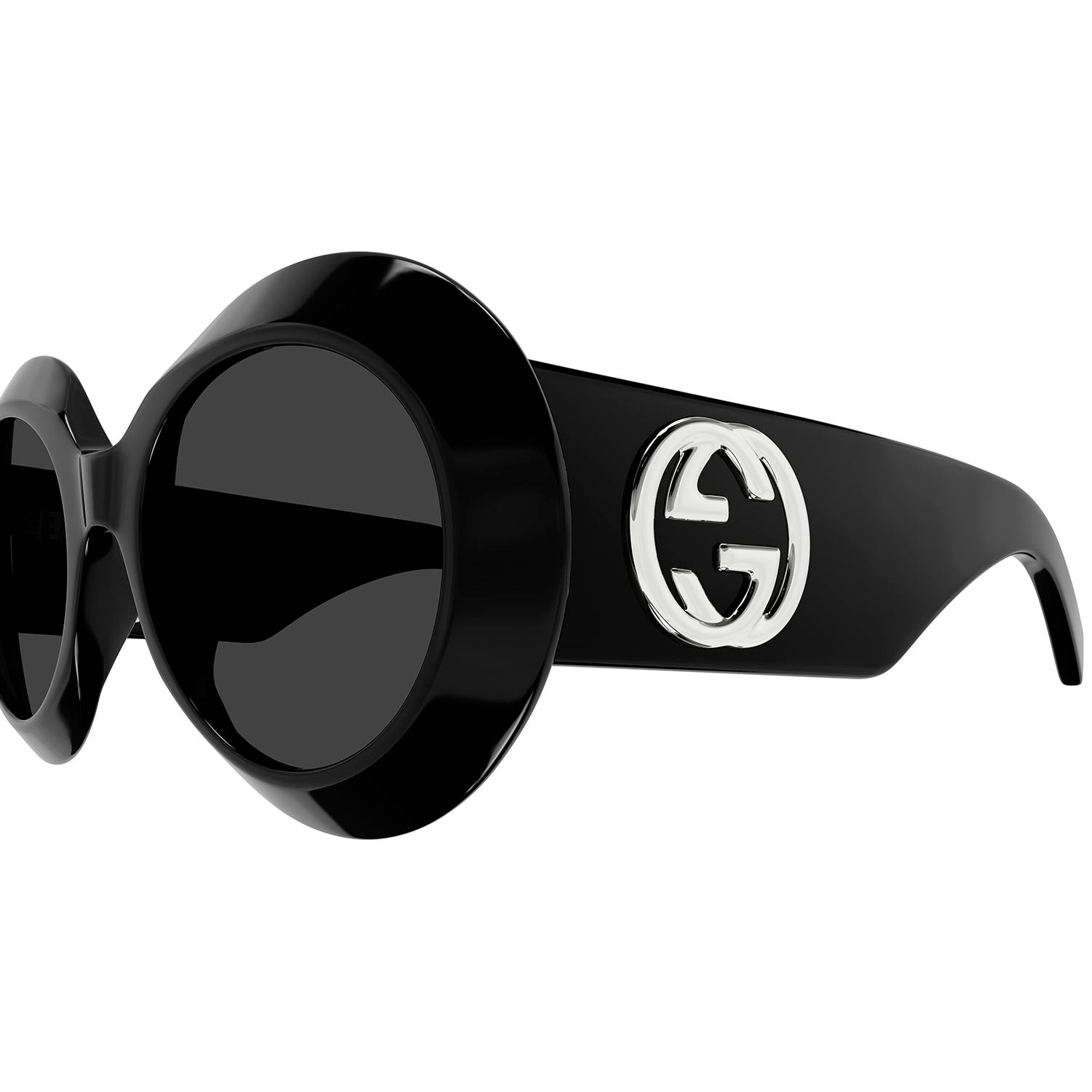 GG1647S Black recycled acetate Sunglasses - Shiny Solid Black
